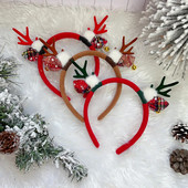 Božićna traka za glavu s rogovima od jelenjih rogova Ženske klasične elastične uši od sobovih rogova Obruč za kosu Djeda Mraza Trake za glavu za božićnu zabavu Dodaci