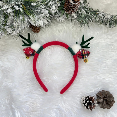 Božićna traka za glavu s rogovima od jelenjih rogova Ženske klasične elastične uši od sobovih rogova Obruč za kosu Djeda Mraza Trake za glavu za božićnu zabavu Dodaci