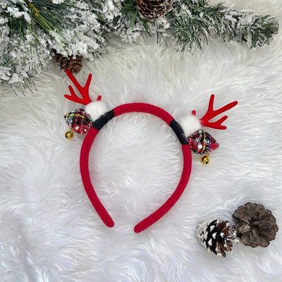 Božićna traka za glavu s rogovima od jelenjih rogova Ženske klasične elastične uši od sobovih rogova Obruč za kosu Djeda Mraza Trake za glavu za božićnu zabavu Dodaci