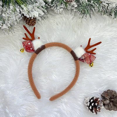Božićna traka za glavu s rogovima od jelenjih rogova Ženske klasične elastične uši od sobovih rogova Obruč za kosu Djeda Mraza Trake za glavu za božićnu zabavu Dodaci