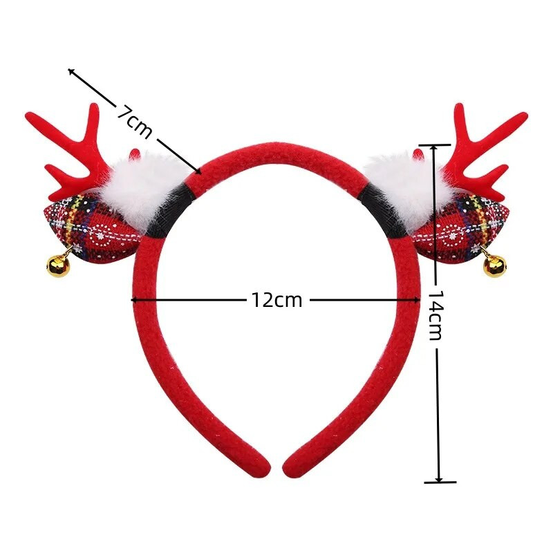 Božićna traka za glavu s rogovima od jelenjih rogova Ženske klasične elastične uši od sobovih rogova Obruč za kosu Djeda Mraza Trake za glavu za božićnu zabavu Dodaci