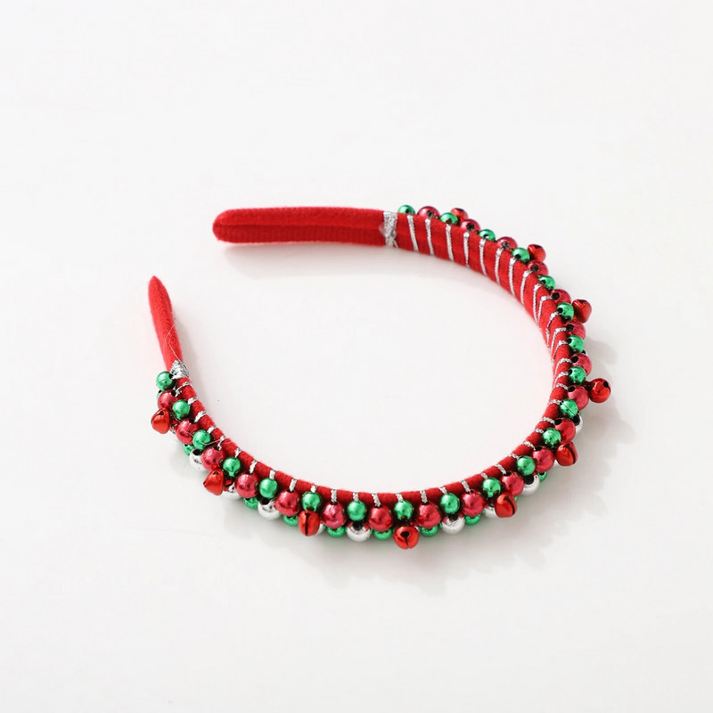 Božićni obruč za kosu Pokrivalo za glavu Zvono Traka za glavu Jingle Bells Plišane trake za kosu Božićna zabava Dodaci za kosu Darovi Odrasla djeca Cosplay