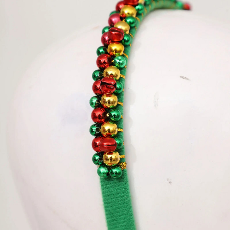 Božićni obruč za kosu Pokrivalo za glavu Zvono Traka za glavu Jingle Bells Plišane trake za kosu Božićna zabava Dodaci za kosu Darovi Odrasla djeca Cosplay