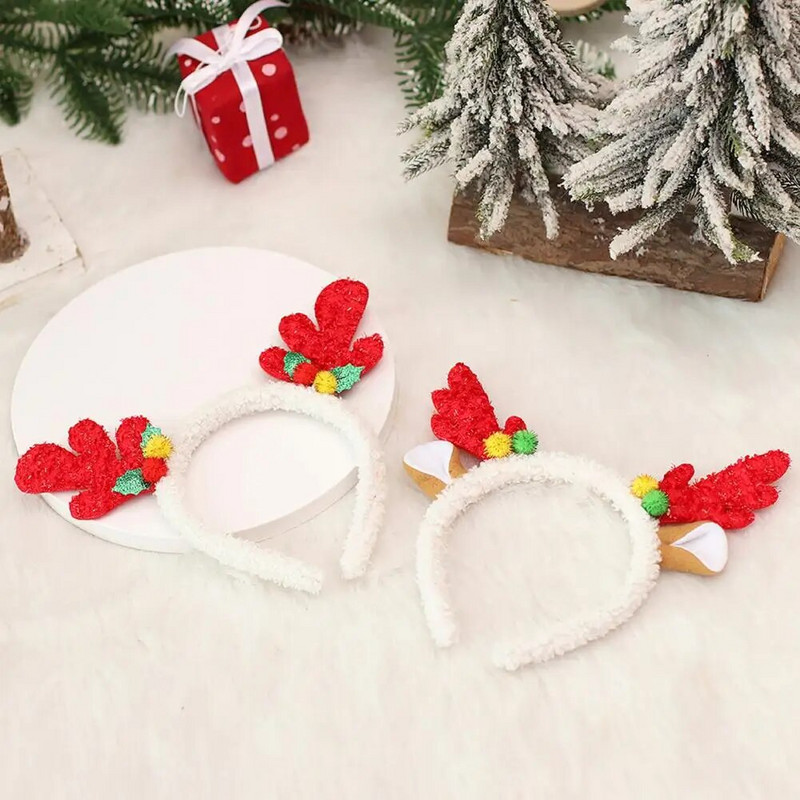 Galvas stīpa gluda mala Pretplaisāšana Dekoratīvs Jauki galvas stīpas dekors matu stīpa Ziemassvētkiem