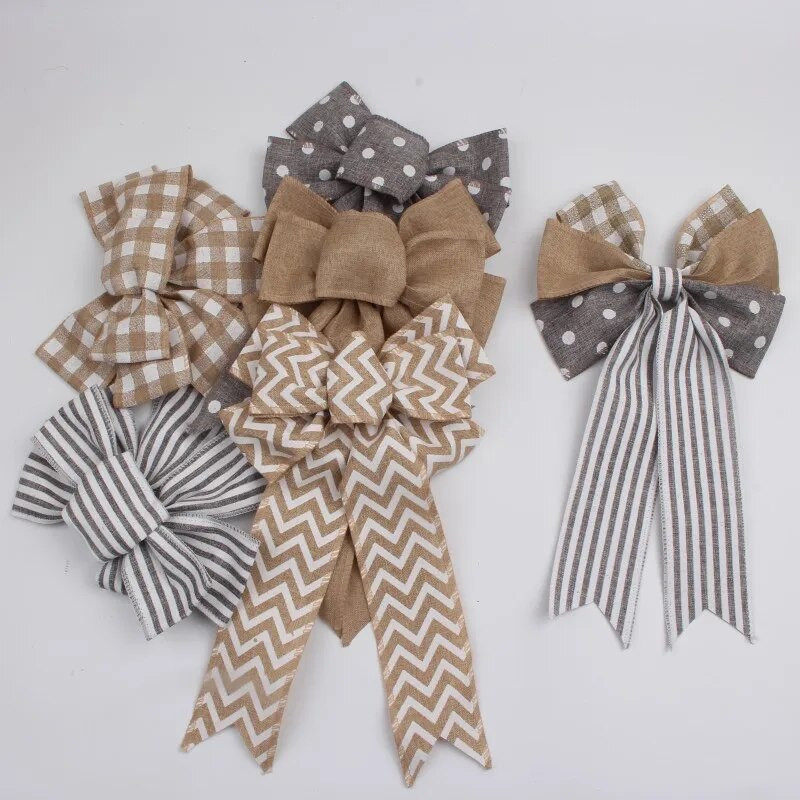 Božićne lanene vrpce Dekoracija Sretan Božić Božićno drvce Tiskanje mašnica Vrpca za omatanje poklona Privjesak za božićno drvce