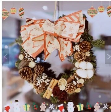 Božićna mašna Privjesci Božićno drvce Bowknots Ukrasi Noel Merry Christmas Decor Svadbena zabava 25,5 cm * 54 cm