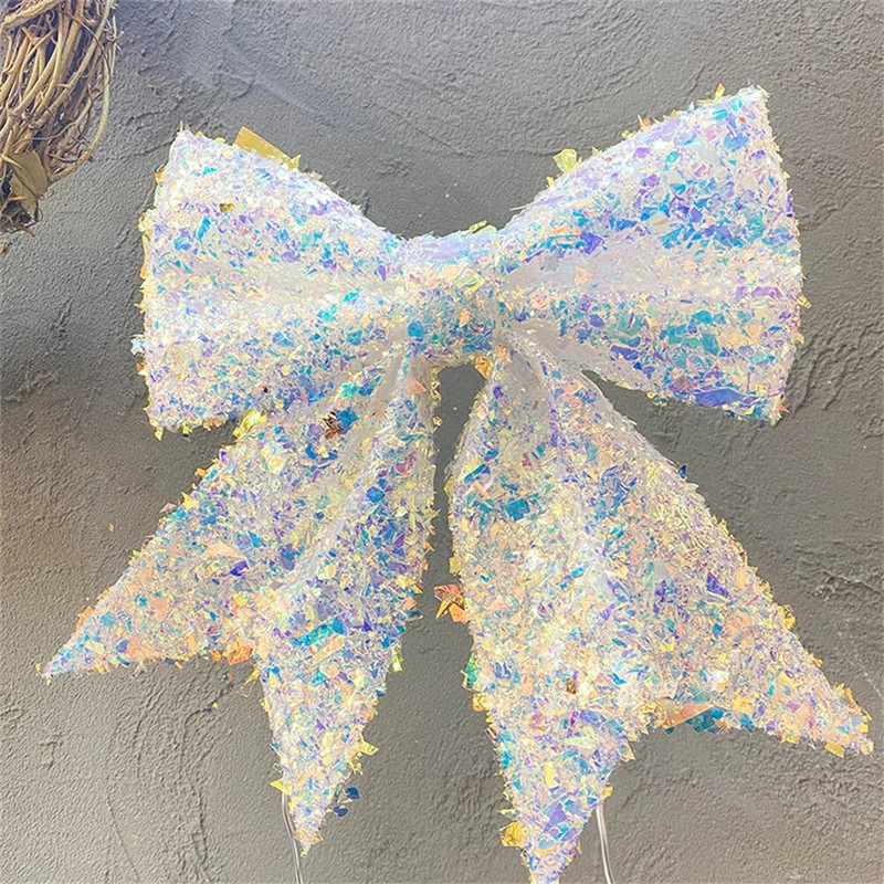 4 dydžių drugelių lanko pakabos Kalėdų dekoravimui namuose Spalvingi balti lankai Kalėdų eglutės papuošalai Naujieji 2024 m. Navidad