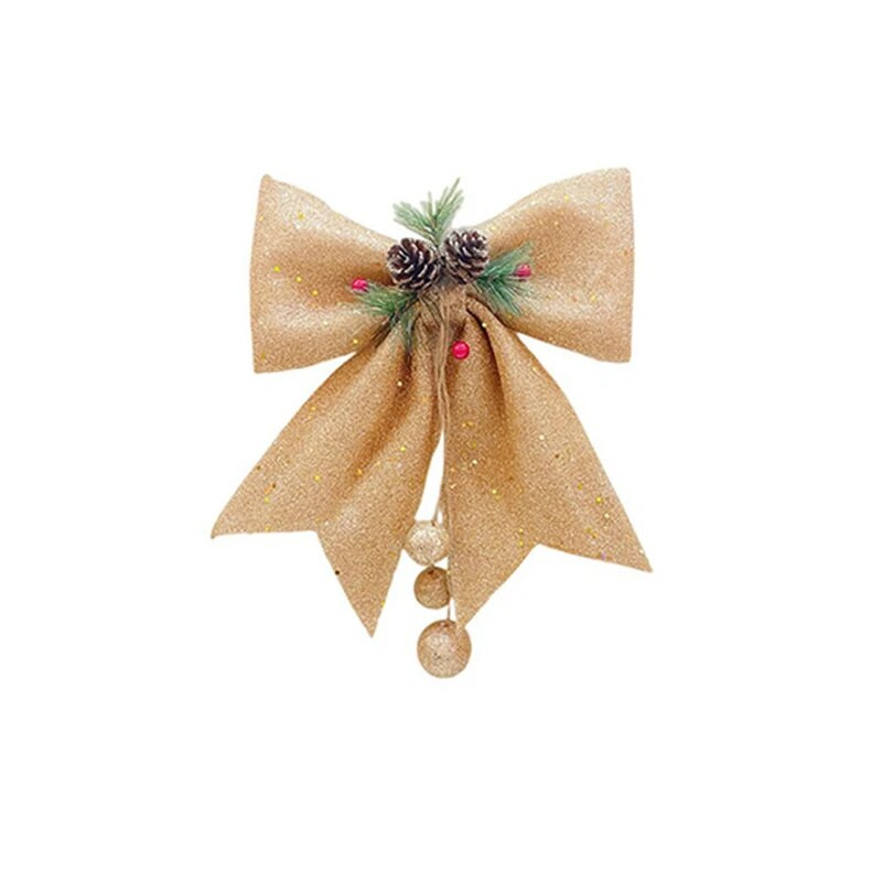 Božićna mašna Sretno božićno drvce Privjesak Zlatna ruža Xmas Navidad Božićna mašna Sretan božićni ukras Sretna Nova 2024.