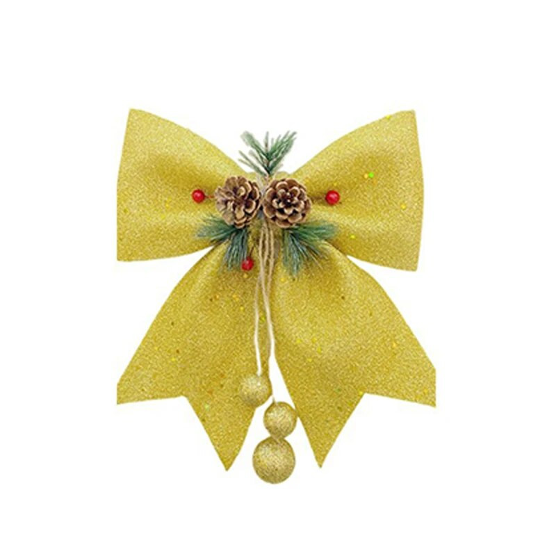 Božićna mašna Sretno božićno drvce Privjesak Zlatna ruža Xmas Navidad Božićna mašna Sretan božićni ukras Sretna Nova 2024.