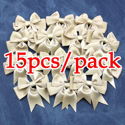 (15 kom/pakiranje) Veličina 7 cm, ružičasta zlatna vrpca, mašna, rukotvorine, rukotvorine, ukrasi za zamatanje darova, pribor za svadbe