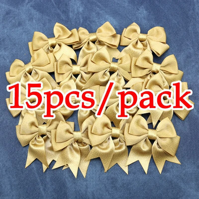 (15 kom/pakiranje) Veličina 7 cm, ružičasta zlatna vrpca, mašna, rukotvorine, rukotvorine, ukrasi za zamatanje darova, pribor za svadbe
