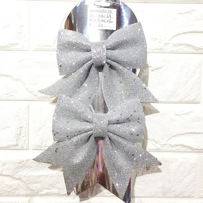 2kom velike mašne Ukrasi s mašnama za božićno drvce Poklon Božićni ukras Božićni blagdani Unutarnji vanjski ukrasi