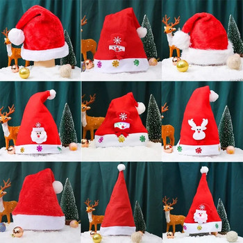 Коледни шапки Новогодишна шапка Възрастни Детска шапка Коледна украса за дома Коледа Подаръци за Дядо Коледа Топла зимна шапка
