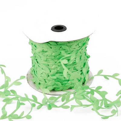 10 metru zīda lapu formas mākslīgais zieds, zaļas lapas mājas kāzu dekorēšanai. DIY vainags Scrapbooking Amatniecības viltus zieds