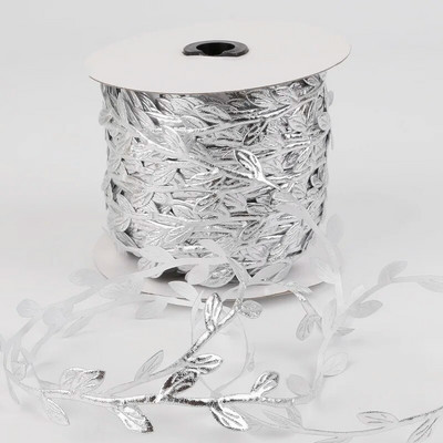 10 metru zīda lapu formas mākslīgais zieds, zaļas lapas mājas kāzu dekorēšanai. DIY vainags Scrapbooking Amatniecības viltus zieds