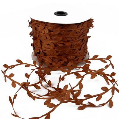 10 metru zīda lapu formas mākslīgais zieds, zaļas lapas mājas kāzu dekorēšanai. DIY vainags Scrapbooking Amatniecības viltus zieds