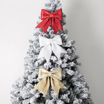 Χριστουγεννιάτικα Φιόγκοι Κρεμαστά Διακοσμητικά Χρυσό Ασημί Glitter Craft Φιόγκοι Φιόγκοι παπιγιόν Χριστουγεννιάτικα στολίδια Χριστουγεννιάτικου Δέντρου Διακοσμητική Κορδέλα Γυαλιστερή