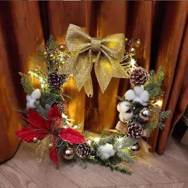 Božićne mašne Viseći ukrasi Zlatno-srebrne svjetlucave rukotvorine mašne Ukrasi za božićno drvce s mašnama Božićna zabava Vrpca Sjajna