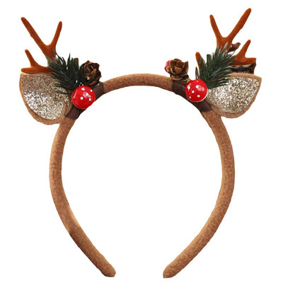 Elastinė kalėdinė Cosplay plaukų juosta plaukų lankelis galvos apdangalas elnio ragų galvos juostelė vakarėliui skirtų plaukų aksesuarams