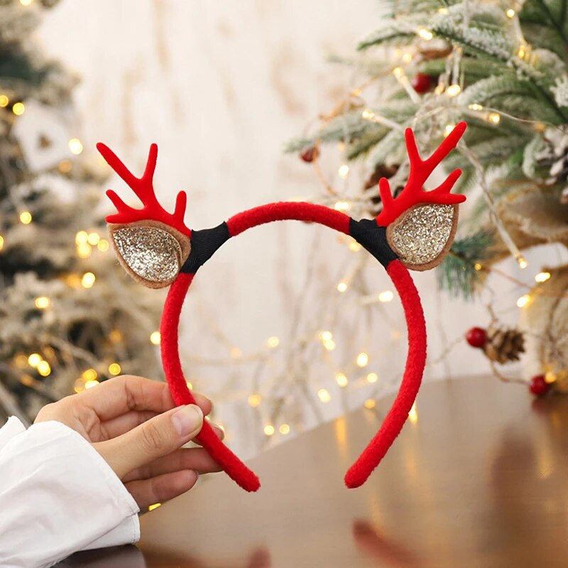 Elastinė kalėdinė Cosplay plaukų juosta plaukų lankelis galvos apdangalas elnio ragų galvos juostelė vakarėliui skirtų plaukų aksesuarams