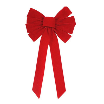 Sarkanas bantes samta Ziemassvētku loki Piekaramie svētku Ziemassvētku loki Ziemassvētku vainagu dekorēšanai vai koku galotnes iekštelpās un ārā