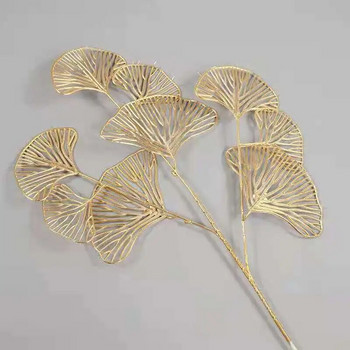 1 τεμ. Διχτυωτό τεχνητό χρυσό Ginkgo Eucalyptus Holly For Wedding Arch λουλουδιών 1 τεμ. Χειροτεχνίες διακόσμησης σπιτιού