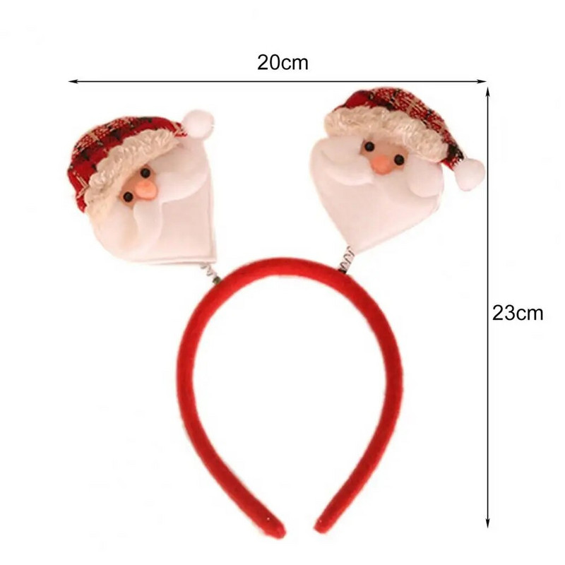 Priecīgus Ziemassvētku dekors Alnis Ziemassvētku vecītis Ziemeļbriedis Sniegavīrs Lācis Ziemassvētku galvas saite Matu lente Matu aksesuāri Ziemassvētku Jaungada dekors