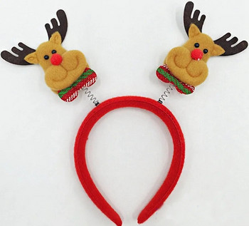 Κινούμενα σχέδια Santa Snowman Moose Moose Χριστουγεννιάτικα φτερά Διακόσμηση πάρτι με κορδέλα Adlut Κούμπωμα με κορδόνι μαλλιών Παιδικά Παιδικά στεφάνι κεφαλής