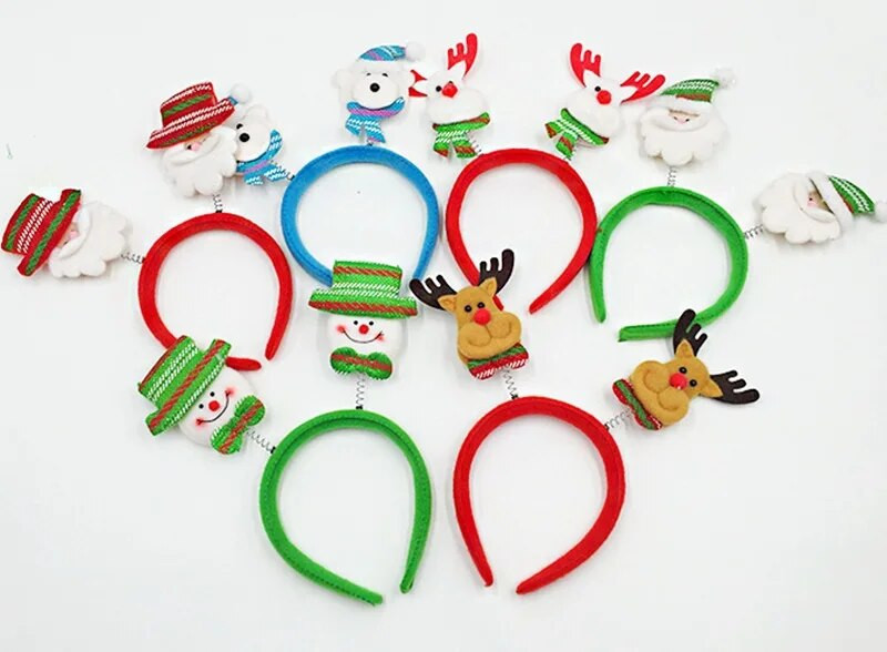 Crtani Djed Snjegović Los Sob Božićno perje Traka za glavu Party Decor Adlut Traka za kosu Kopča Djeca Kids Obruč za glavu