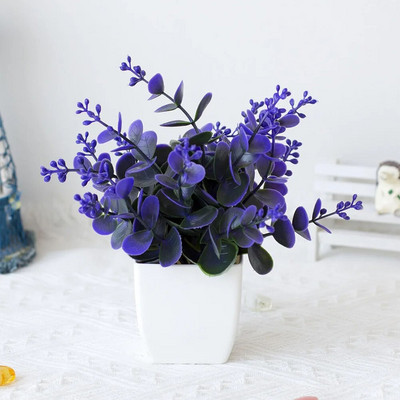 1τεμ Bonsai Silk Flowers Plum Τεχνητά φυτά σε γλάστρες άνθη Προσομοίωση Βάζα Winter Plum Branch Βάζα Διακόσμηση Δωματίου σπιτιού Γάμου