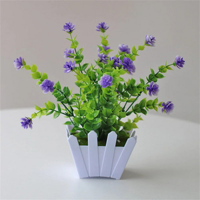 1τεμ Bonsai Silk Flowers Plum Τεχνητά φυτά σε γλάστρες άνθη Προσομοίωση Βάζα Winter Plum Branch Βάζα Διακόσμηση Δωματίου σπιτιού Γάμου