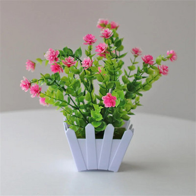 1τεμ Bonsai Silk Flowers Plum Τεχνητά φυτά σε γλάστρες άνθη Προσομοίωση Βάζα Winter Plum Branch Βάζα Διακόσμηση Δωματίου σπιτιού Γάμου