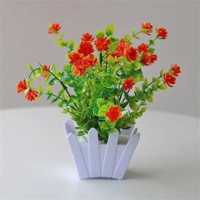 1τεμ Bonsai Silk Flowers Plum Τεχνητά φυτά σε γλάστρες άνθη Προσομοίωση Βάζα Winter Plum Branch Βάζα Διακόσμηση Δωματίου σπιτιού Γάμου