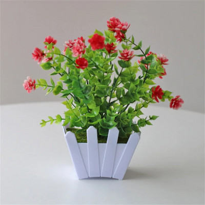 1τεμ Bonsai Silk Flowers Plum Τεχνητά φυτά σε γλάστρες άνθη Προσομοίωση Βάζα Winter Plum Branch Βάζα Διακόσμηση Δωματίου σπιτιού Γάμου