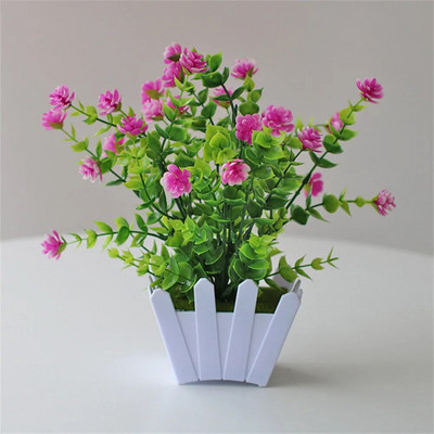 1τεμ Bonsai Silk Flowers Plum Τεχνητά φυτά σε γλάστρες άνθη Προσομοίωση Βάζα Winter Plum Branch Βάζα Διακόσμηση Δωματίου σπιτιού Γάμου