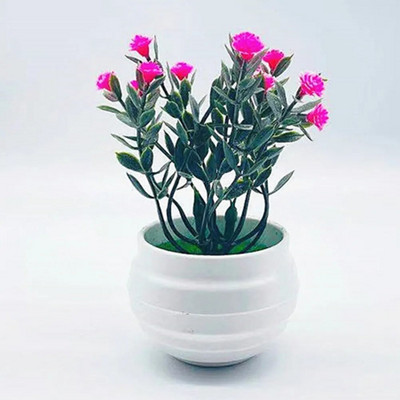 1τεμ Bonsai Silk Flowers Plum Τεχνητά φυτά σε γλάστρες άνθη Προσομοίωση Βάζα Winter Plum Branch Βάζα Διακόσμηση Δωματίου σπιτιού Γάμου
