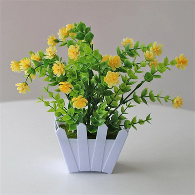 1τεμ Bonsai Silk Flowers Plum Τεχνητά φυτά σε γλάστρες άνθη Προσομοίωση Βάζα Winter Plum Branch Βάζα Διακόσμηση Δωματίου σπιτιού Γάμου