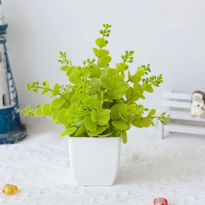 1τεμ Bonsai Silk Flowers Plum Τεχνητά φυτά σε γλάστρες άνθη Προσομοίωση Βάζα Winter Plum Branch Βάζα Διακόσμηση Δωματίου σπιτιού Γάμου