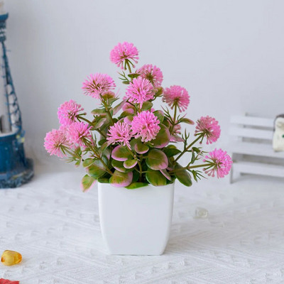 1τεμ Bonsai Silk Flowers Plum Τεχνητά φυτά σε γλάστρες άνθη Προσομοίωση Βάζα Winter Plum Branch Βάζα Διακόσμηση Δωματίου σπιτιού Γάμου