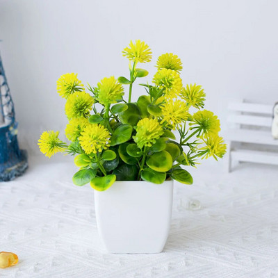 1τεμ Bonsai Silk Flowers Plum Τεχνητά φυτά σε γλάστρες άνθη Προσομοίωση Βάζα Winter Plum Branch Βάζα Διακόσμηση Δωματίου σπιτιού Γάμου
