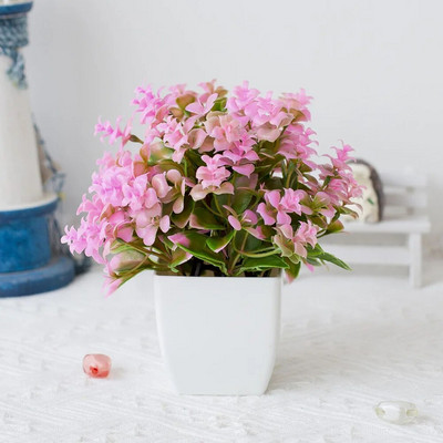 1τεμ Bonsai Silk Flowers Plum Τεχνητά φυτά σε γλάστρες άνθη Προσομοίωση Βάζα Winter Plum Branch Βάζα Διακόσμηση Δωματίου σπιτιού Γάμου