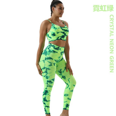 Dámske bezšvové elastické priedušné športové tepláky na fitness a cvičenie, bežecké športové oblečenie, joga oblek, hadia koža, dámska joga súprava