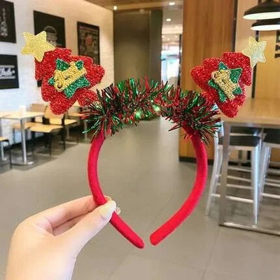 Ziemassvētku galvassega Ziemeļbriežu Ragi Raga Ziedu Matu Lenta Galvassegas Jaungadam Bērniem Pieaugušo Navidad Party Helovīna Cosplay