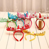 Božićni kostim s trakom za glavu od rogova sobova Šljokice Traka za glavu s rogovima Božićni ukras za Noć vještica Božićna uskršnja zabava