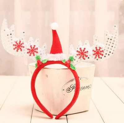 Božićni kostim s trakom za glavu od rogova sobova Šljokice Traka za glavu s rogovima Božićni ukras za Noć vještica Božićna uskršnja zabava
