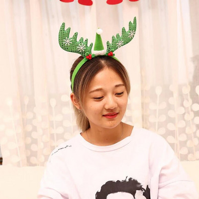 Božićni kostim s trakom za glavu od rogova sobova Šljokice Traka za glavu s rogovima Božićni ukras za Noć vještica Božićna uskršnja zabava