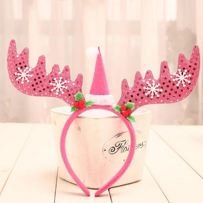 Božićni kostim s trakom za glavu od rogova sobova Šljokice Traka za glavu s rogovima Božićni ukras za Noć vještica Božićna uskršnja zabava