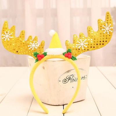 Božićni kostim s trakom za glavu od rogova sobova Šljokice Traka za glavu s rogovima Božićni ukras za Noć vještica Božićna uskršnja zabava