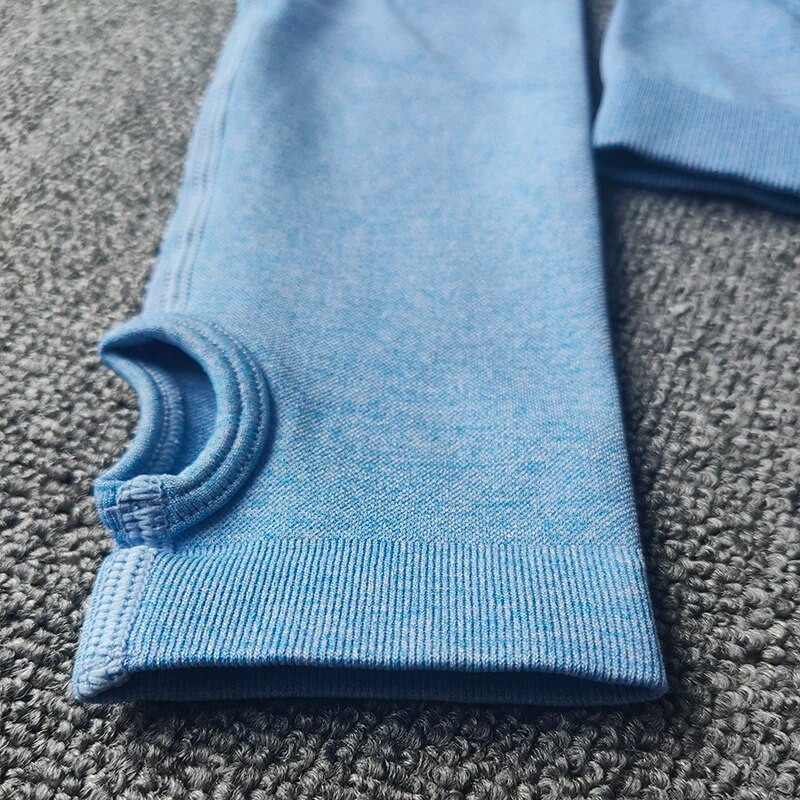 Čvrsti ženski bešavni set za jogu Odjeća za teretanu Tajice za fitness + duge majice Sportsko odijelo Ženska trenirka dugih rukava Aktivna odjeća