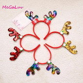 2024. gada Ziemassvētki Jaunā galvas sprādzes matu rotājums Krāsains, spilgts filmas galvas ornaments galvas stīpa krelles Ziemassvētku dekorācijas ballīte